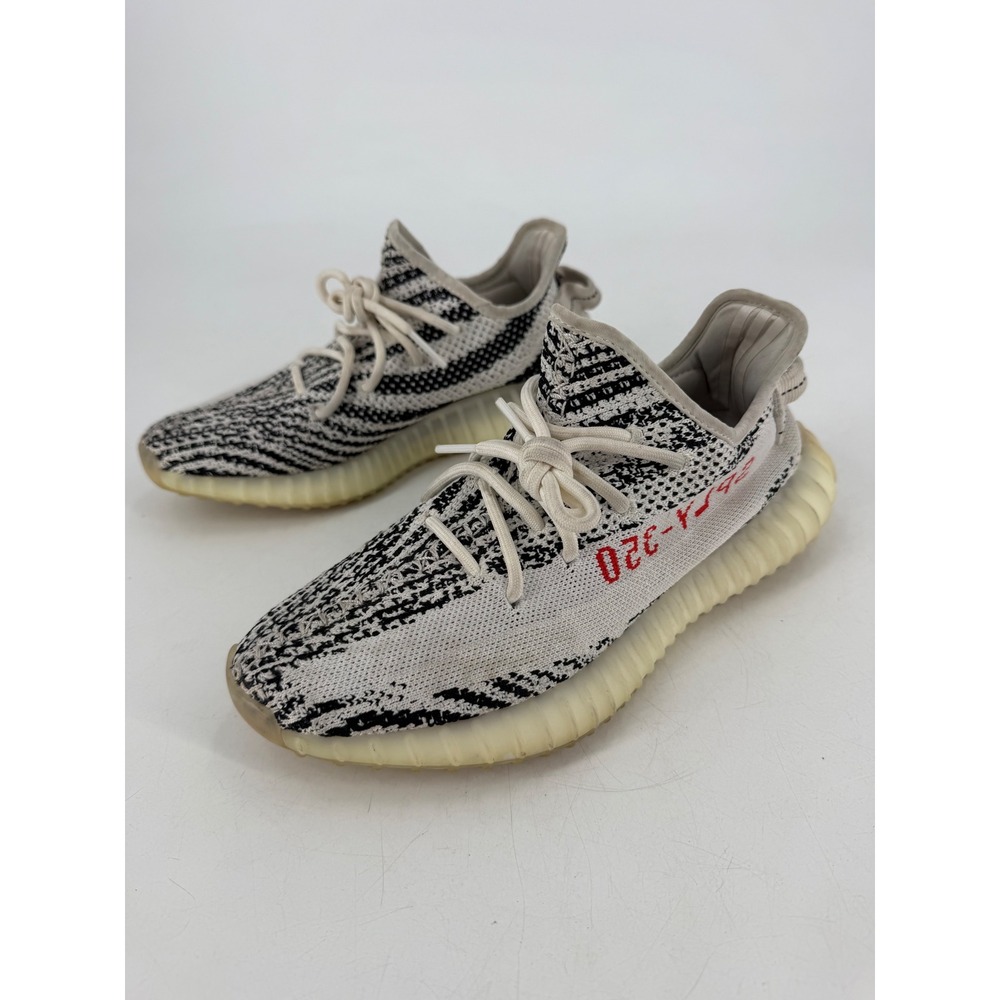 adidas Yeezy Boost 350 V2 Mens 7.5 Zebra‎ White Black CP9654 Streetwear Sneaker